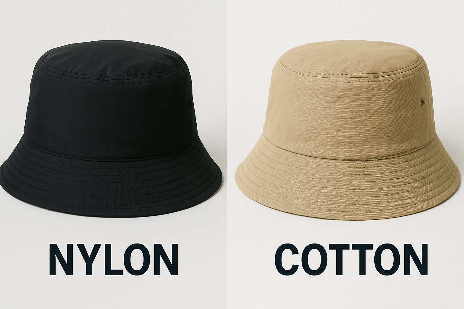 Bucket hat material comparison