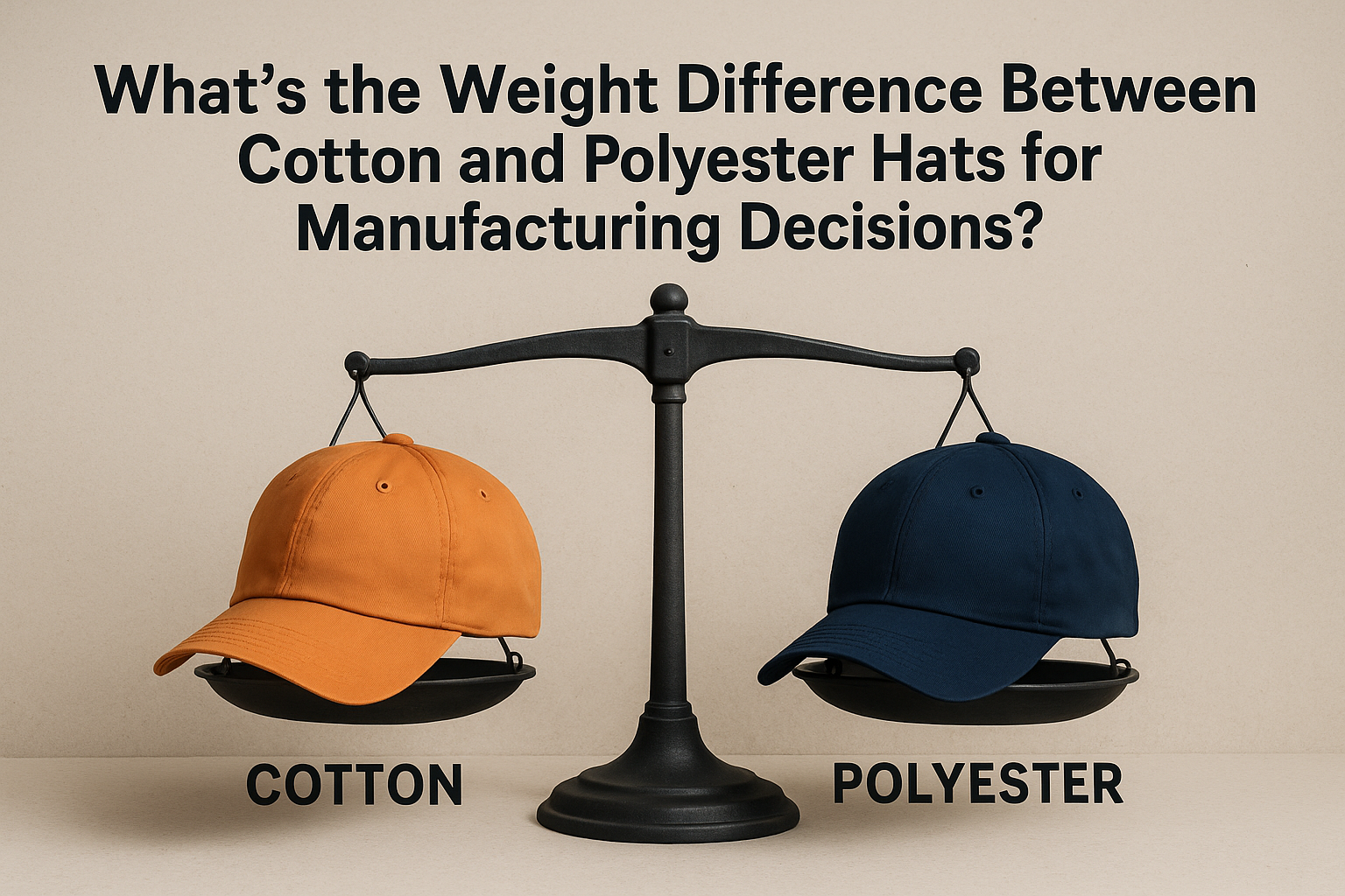 What’s the Weight Difference Between Cotton and Polyester Hats for Manufacturing Decisions?