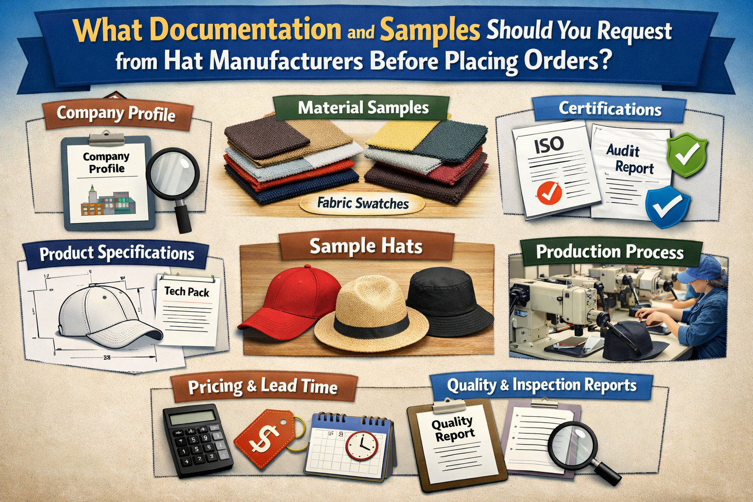 What Documentation and Samples Should You Request from Hat Manufacturers Before Placing Orders?