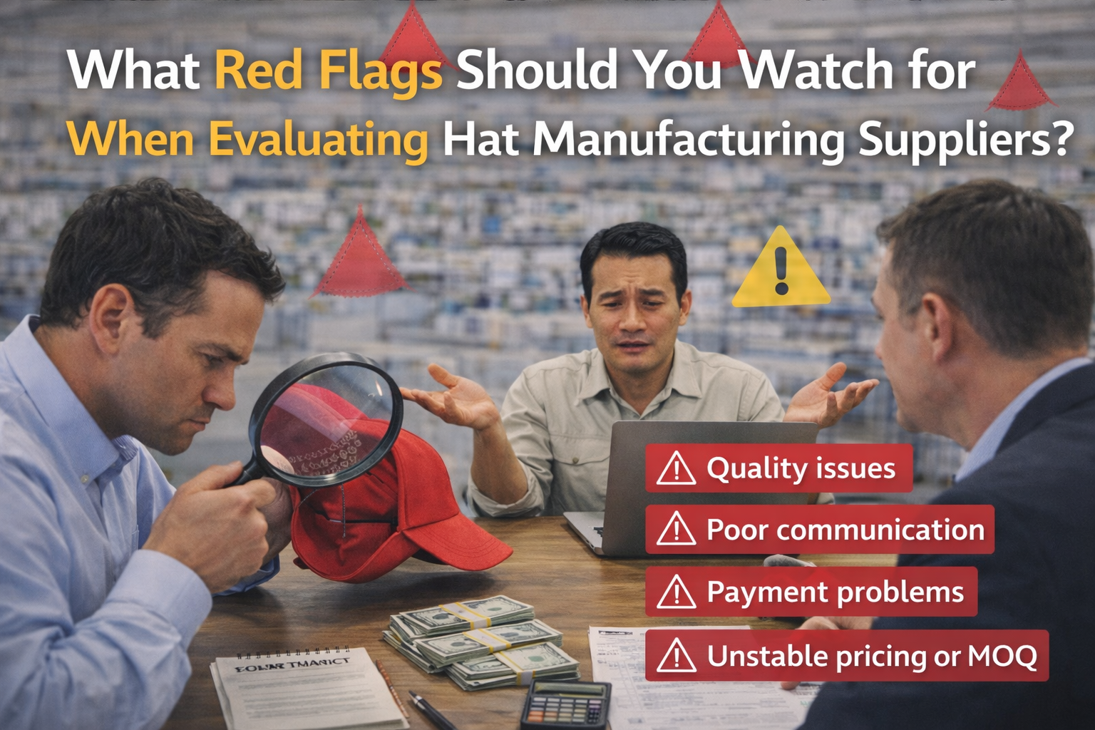 What Red Flags Should You Watch for When Evaluating Hat Manufacturing Suppliers?
