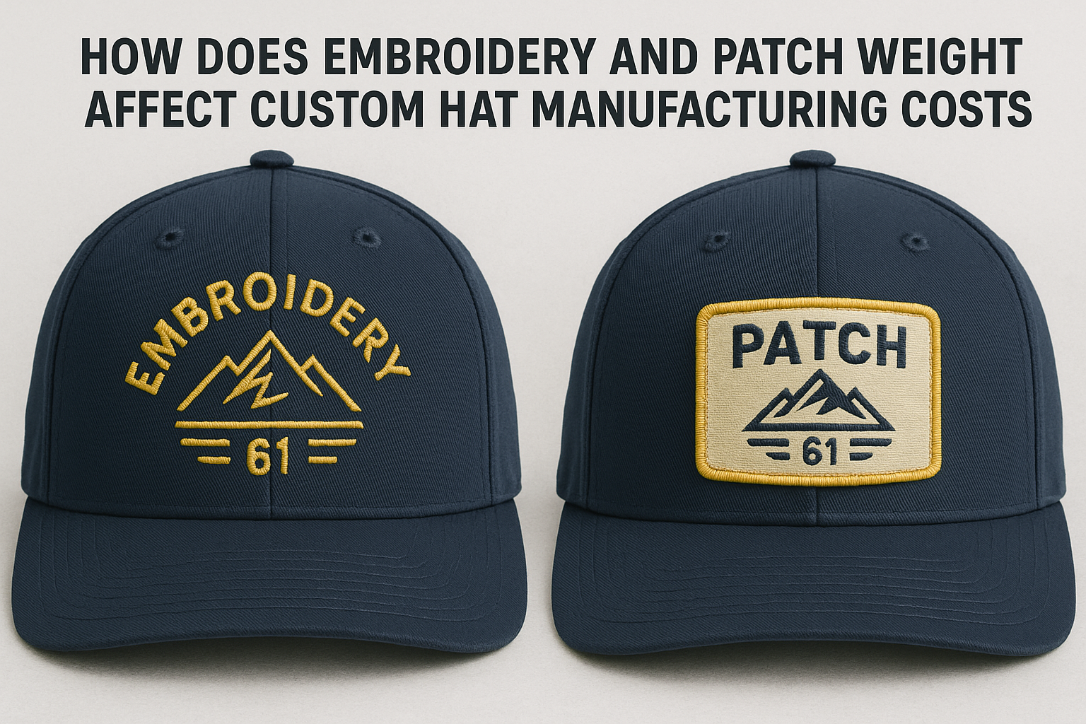How Does Embroidery and Patch Weight Affect Custom Hat Manufacturing Costs?