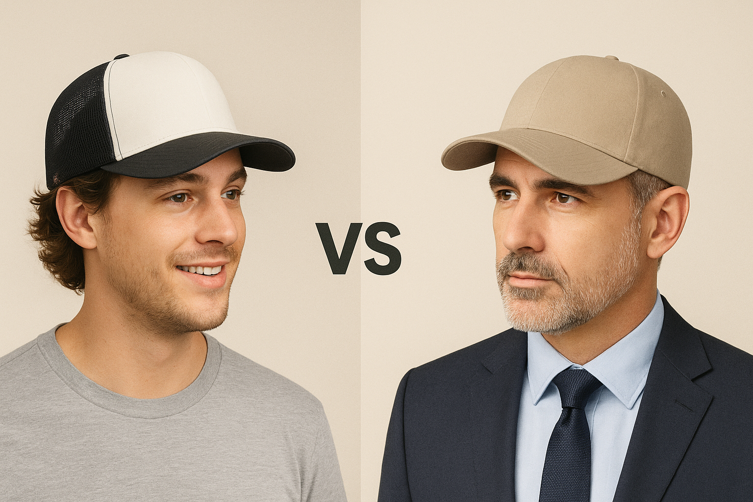 Fashion and Professional Caps Comparison