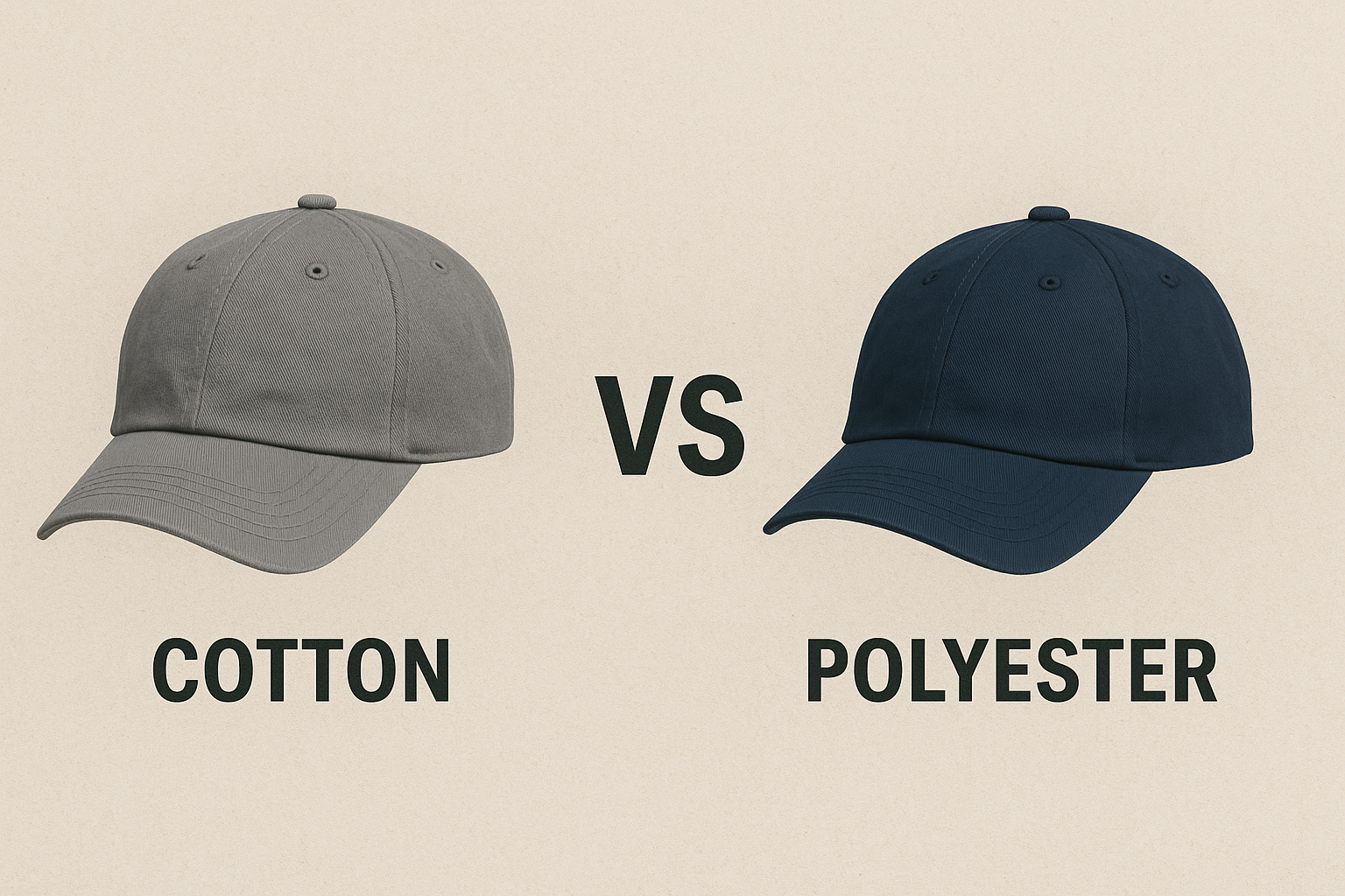 cotton vs polyester hat weight difference