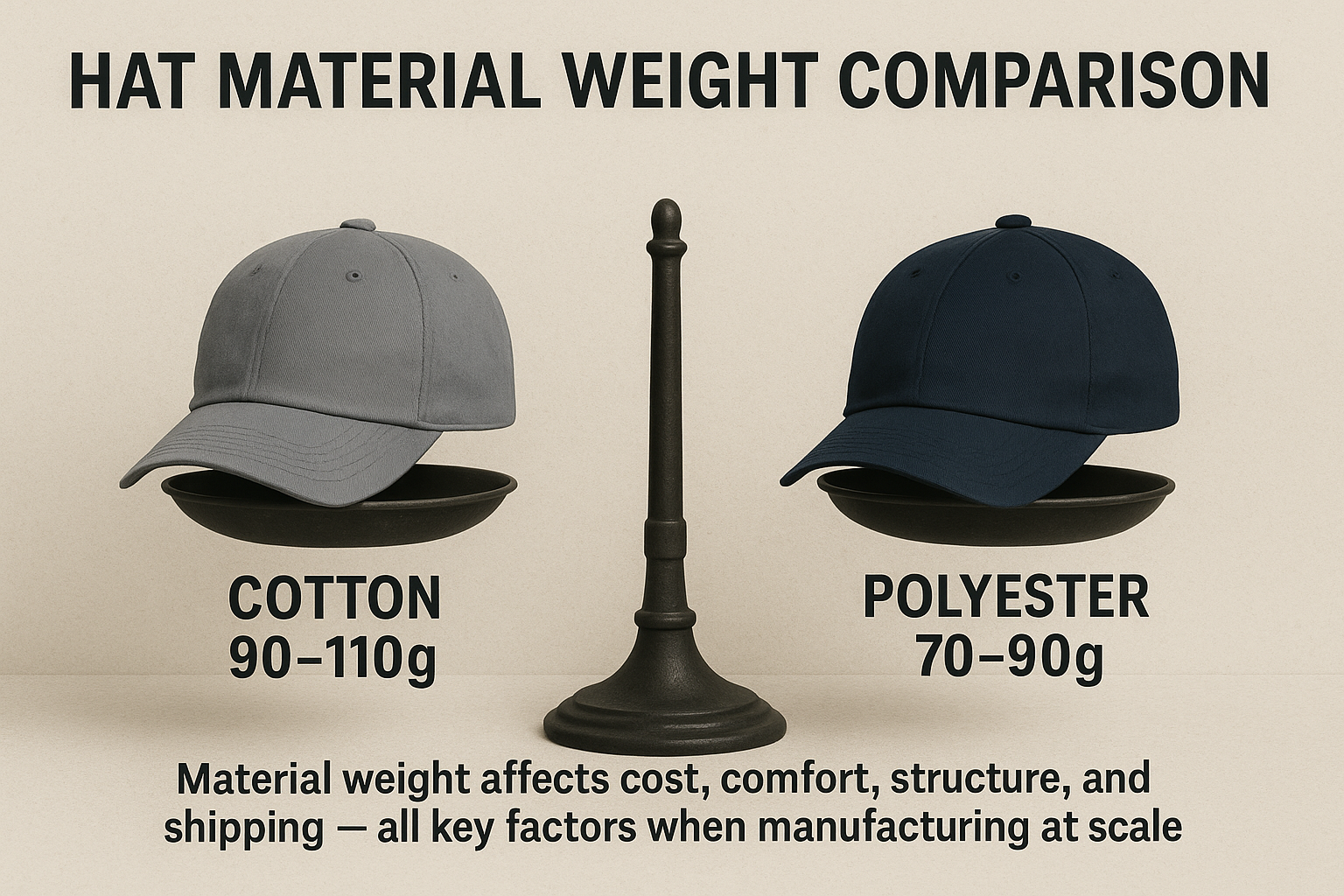 hat material weight comparison