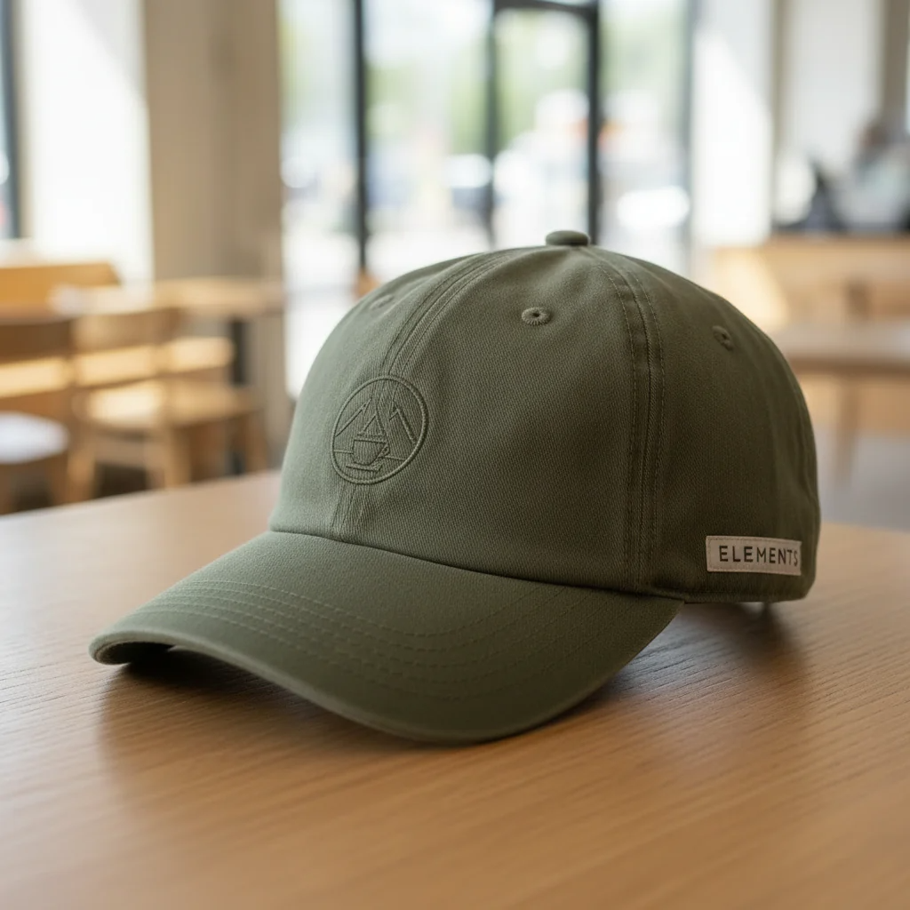 Lifestyle brand baseball cap with premium finish