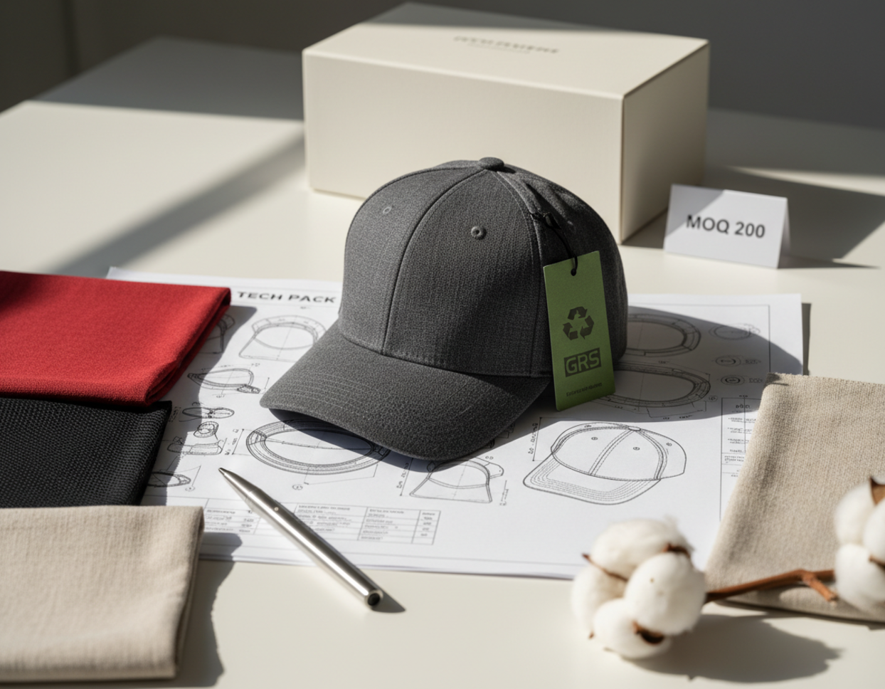 Clean warehouse shelves with bestselling basic hat styles organized for wholesale