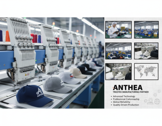 Professional embroidery machines creating custom designs