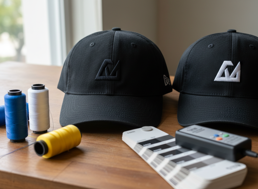 headwear branding color issues