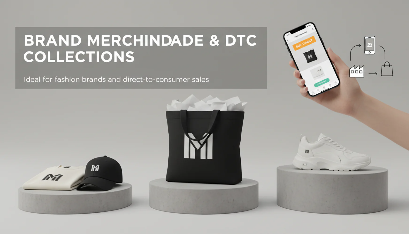 Brand merchandise trucker hats