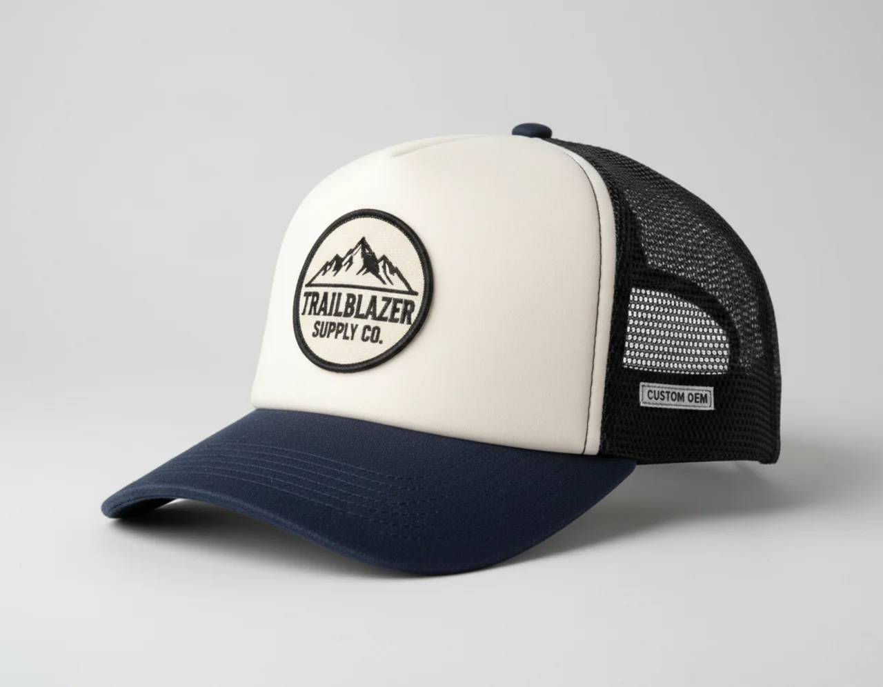 Trucker Hat Side Profile - Mesh Construction