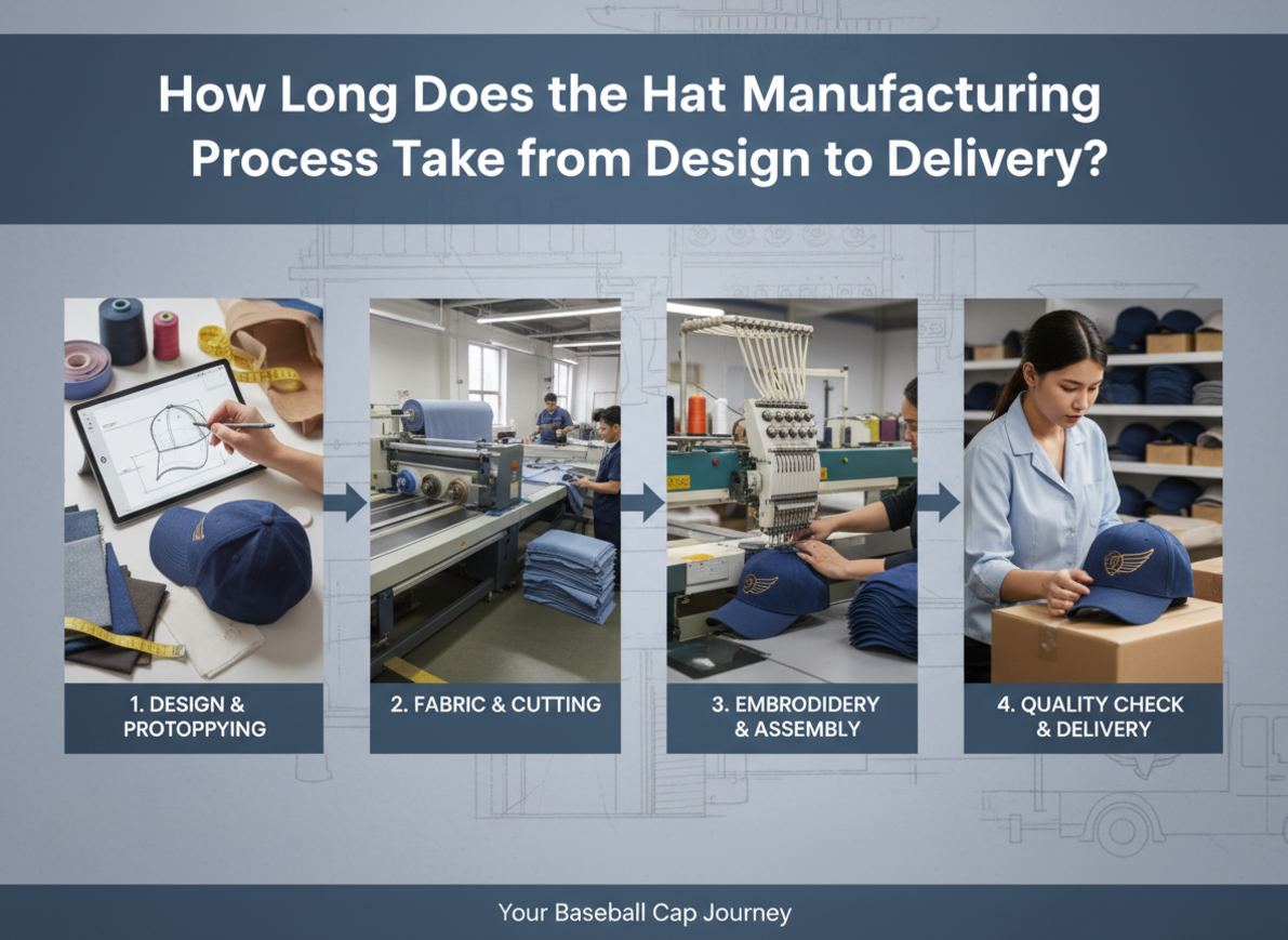 How Long Does the Hat Manufacturing Process Take from Design to Delivery?