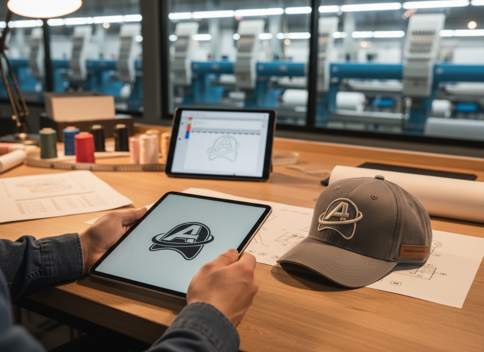 vector design for hat manufacturing