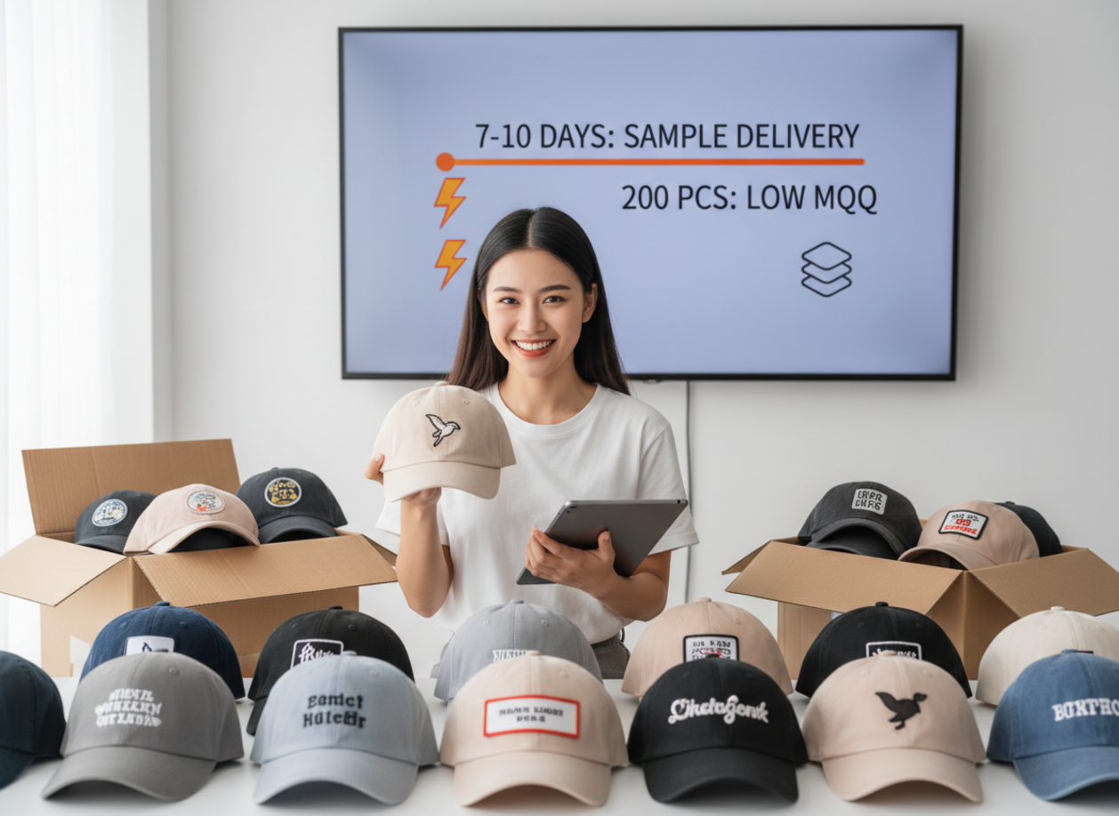 custom hat sampling process