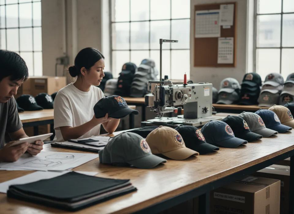 custom hat production timeline chart