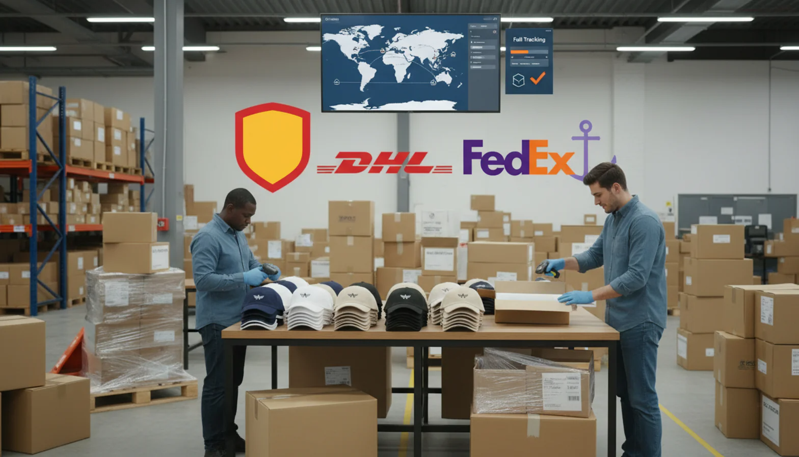 Professional packaging and shipping department
