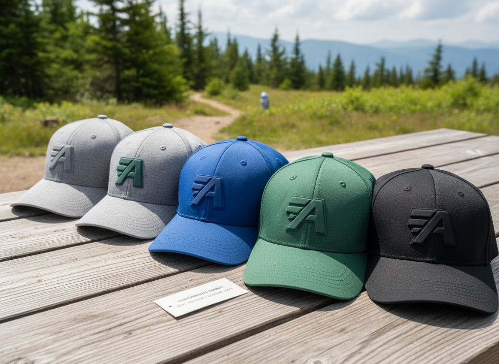 performance fabric hat logo design