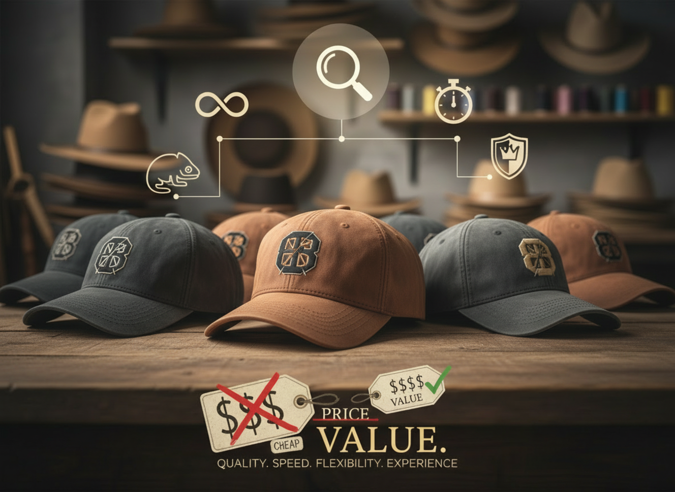 comparing hat manufacturing value