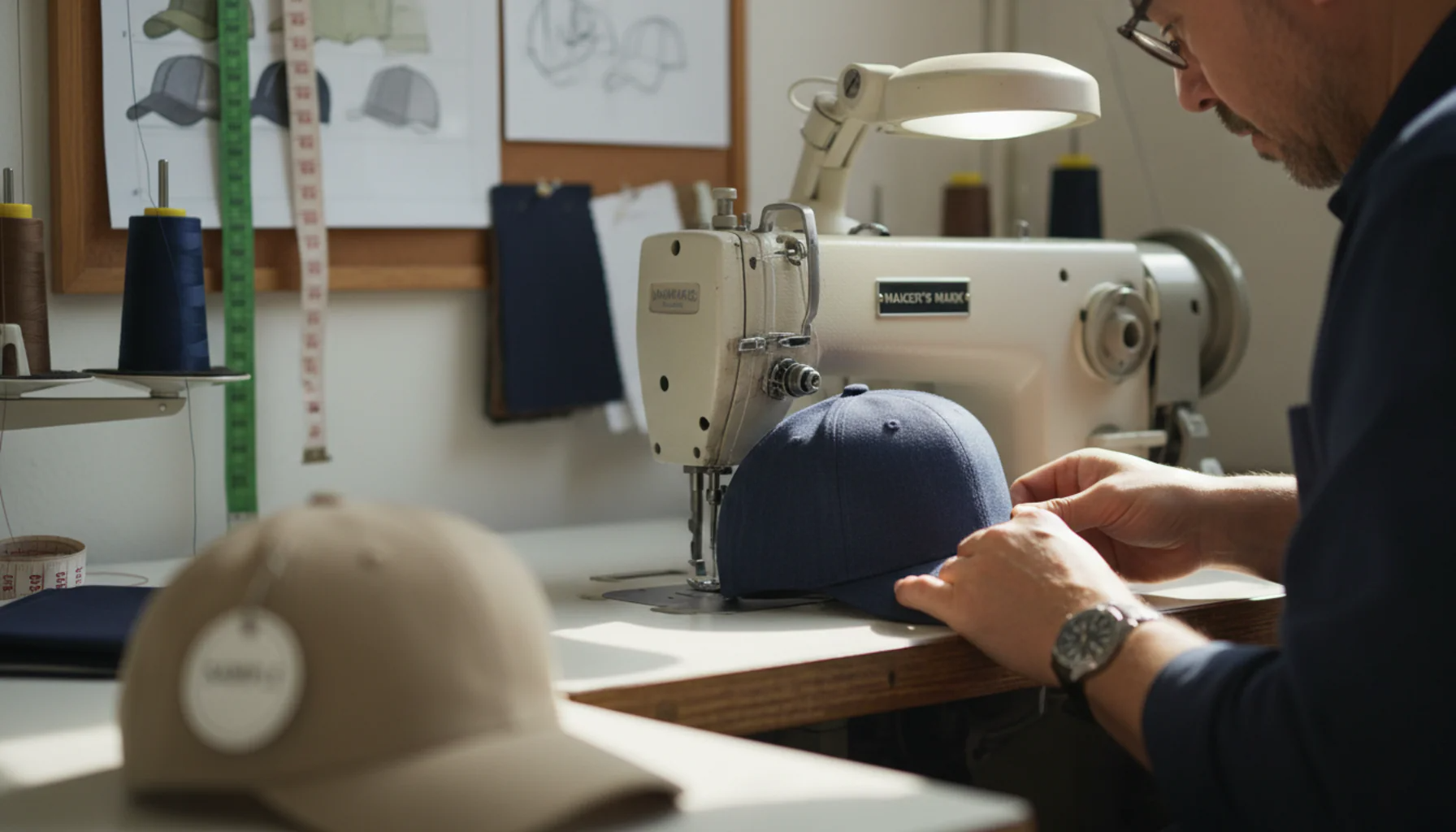 Craftsmen working on sample creation
