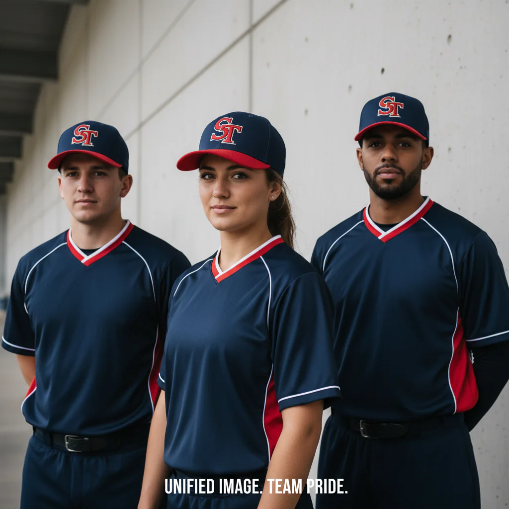 Sports team custom baseball cap with team logo