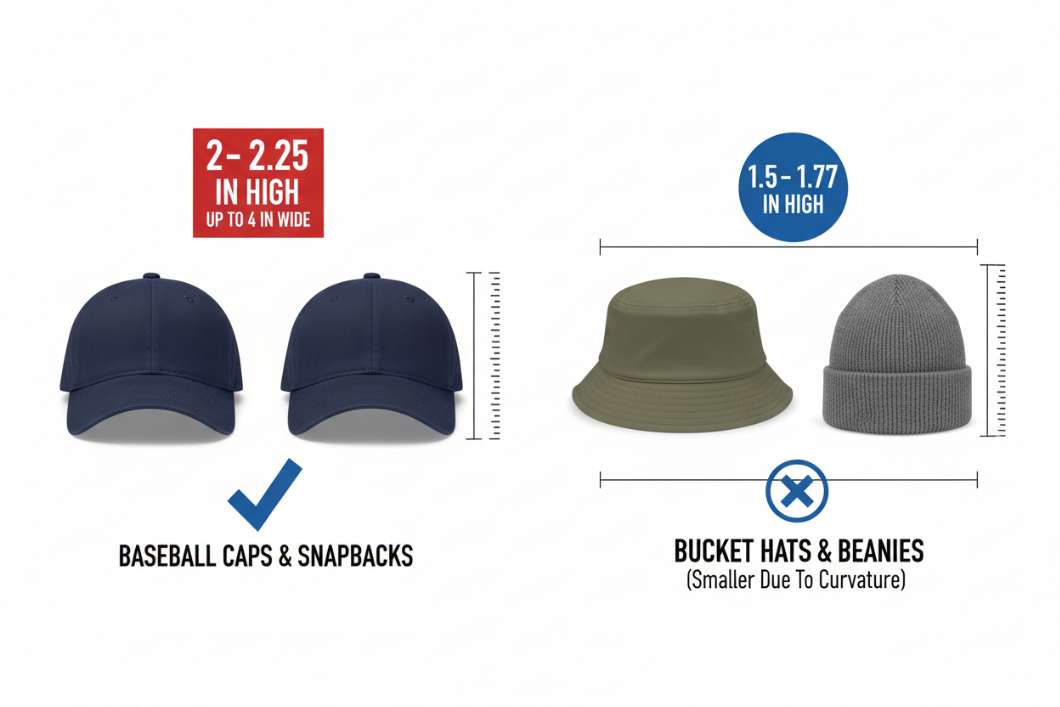 baseball cap logo dimensions