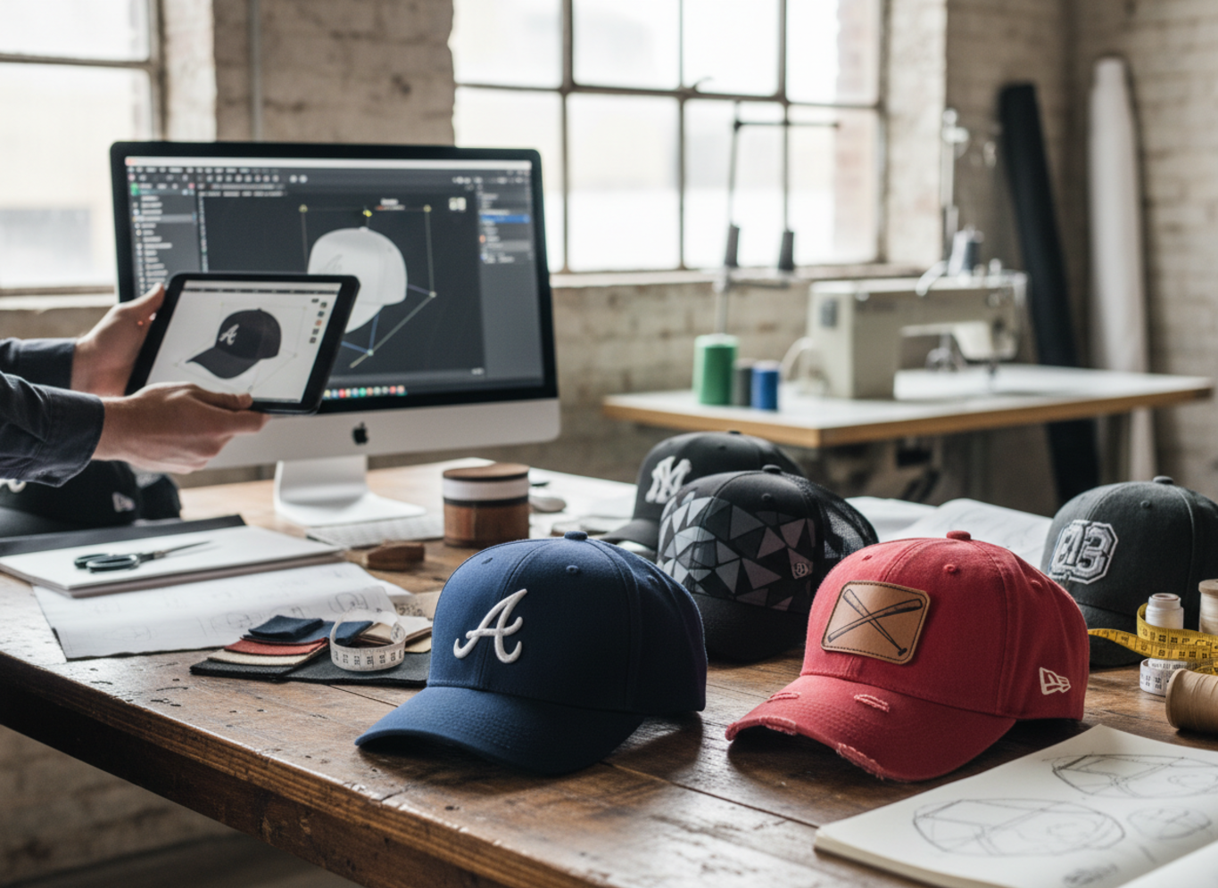 hat manufacturing design services and mockups