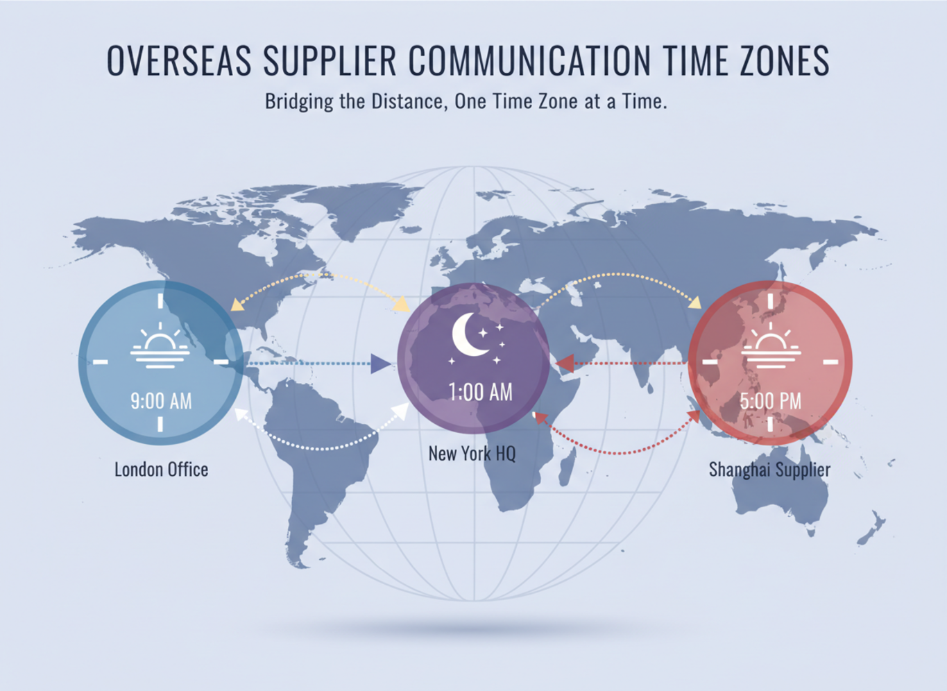 Overseas Time Differences overseas supplier communication time zones