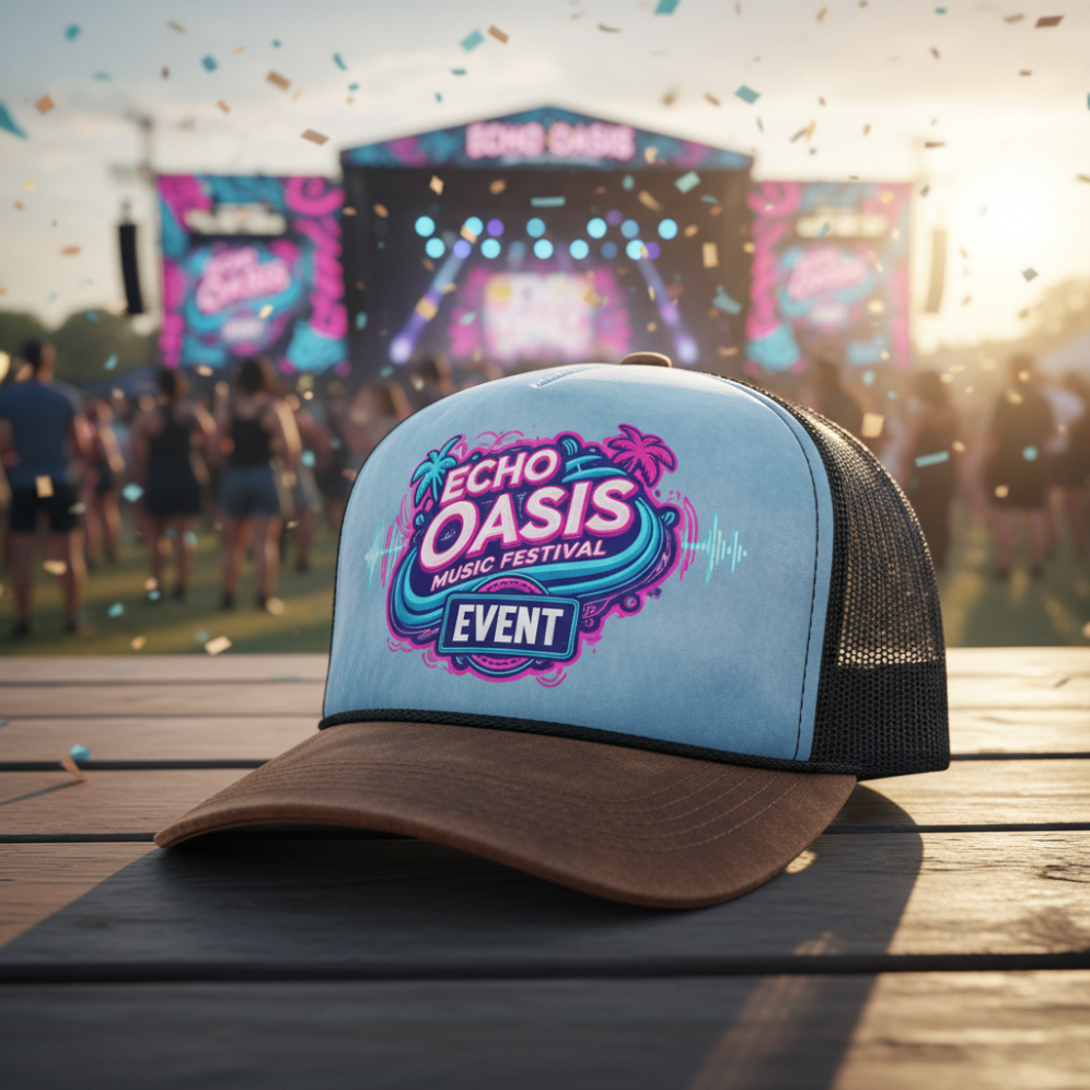 Custom event trucker hat