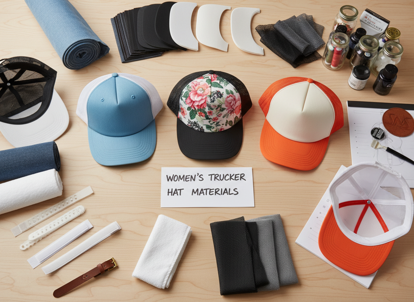 How Do You Choose the Right Materials for Women’s Trucker Hat Production?
