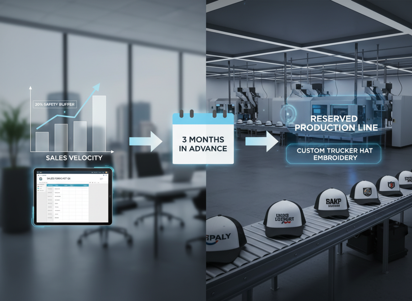 Planning manufacturing capacity for hats