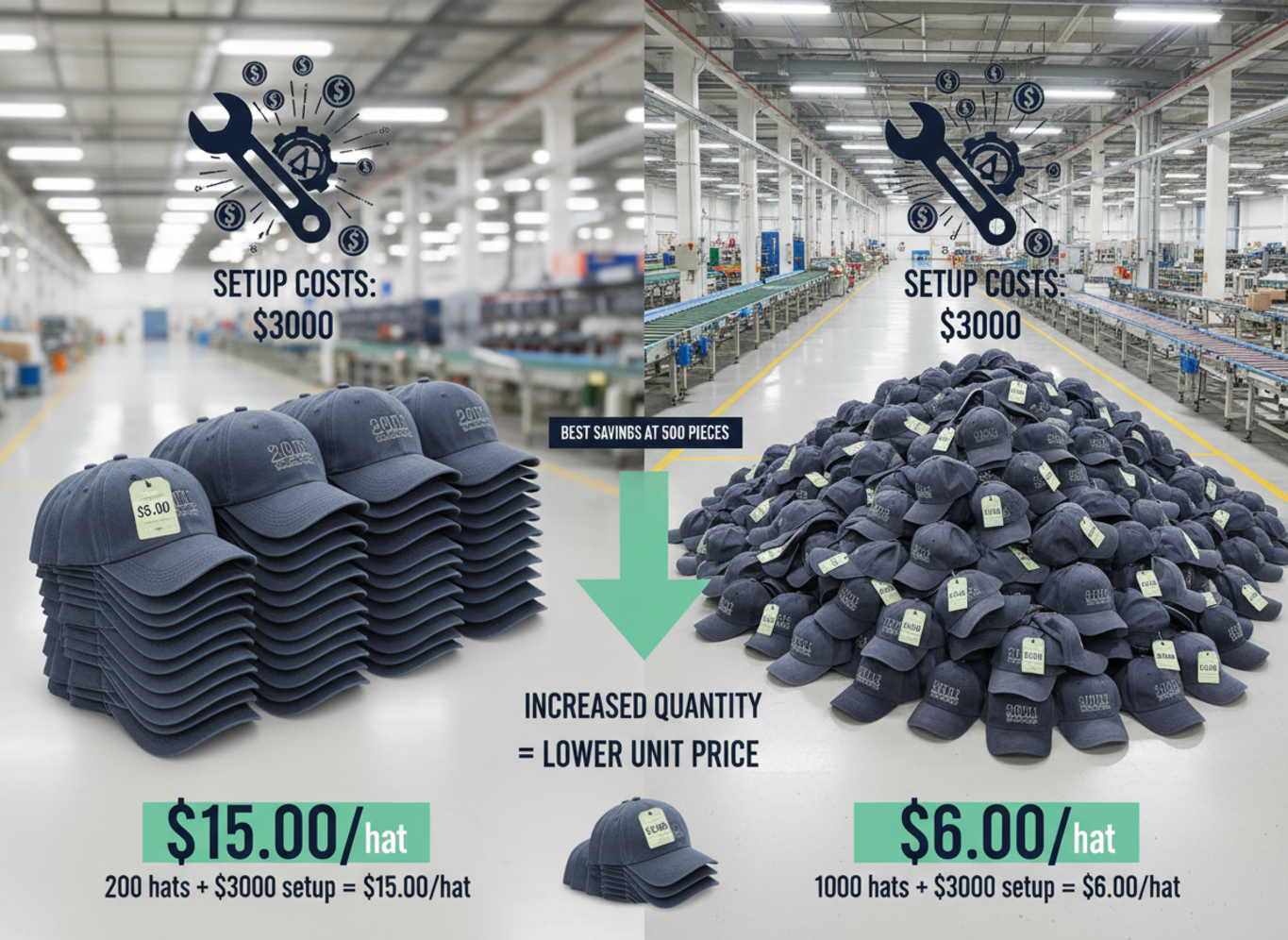 MOQ pricing comparison chart