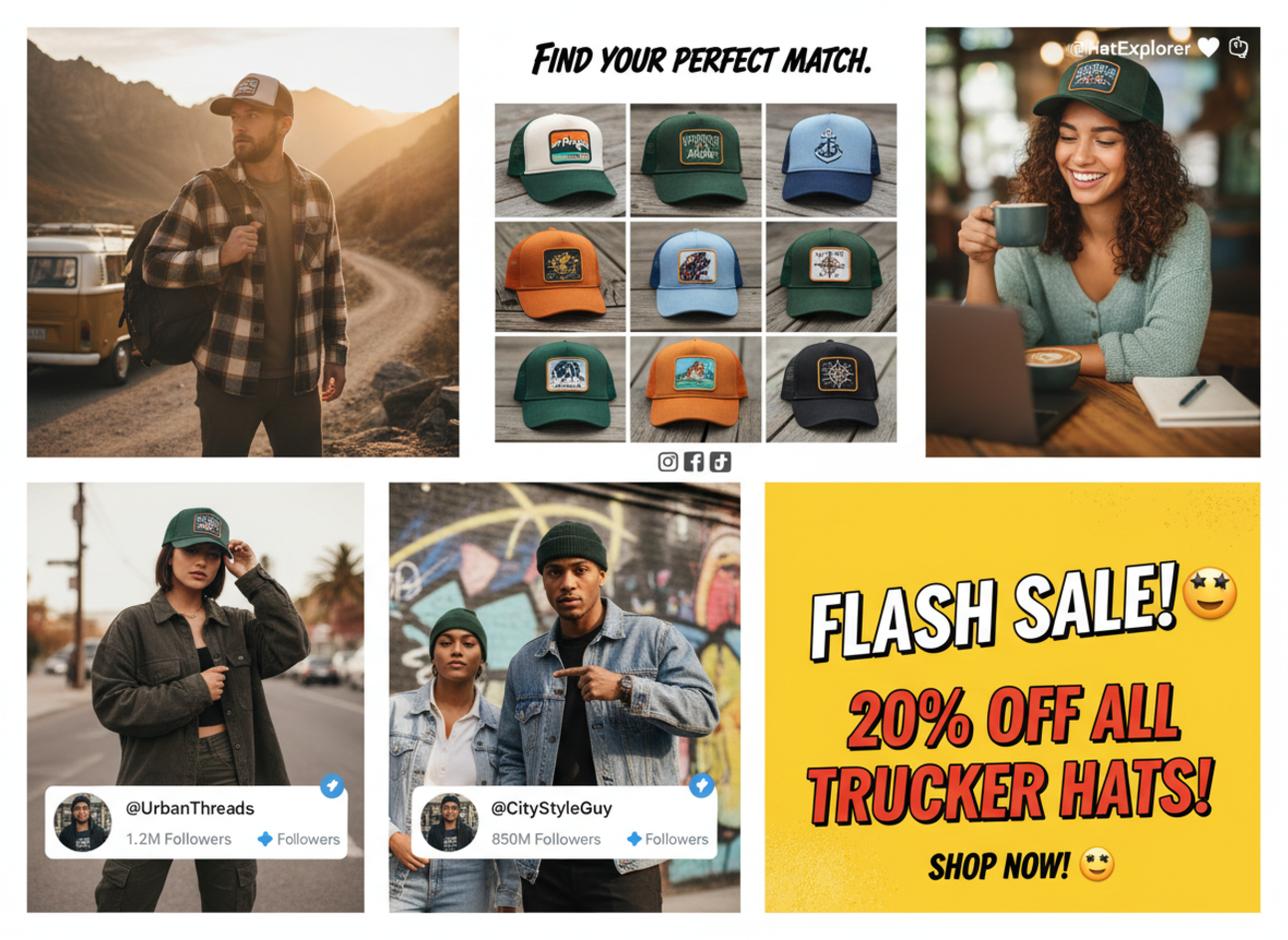 social media marketing for hats