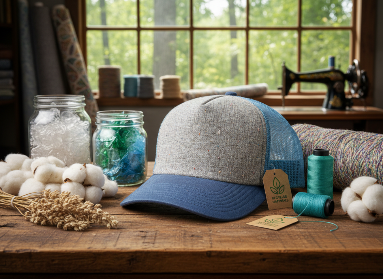 sustainable recycled hat materials