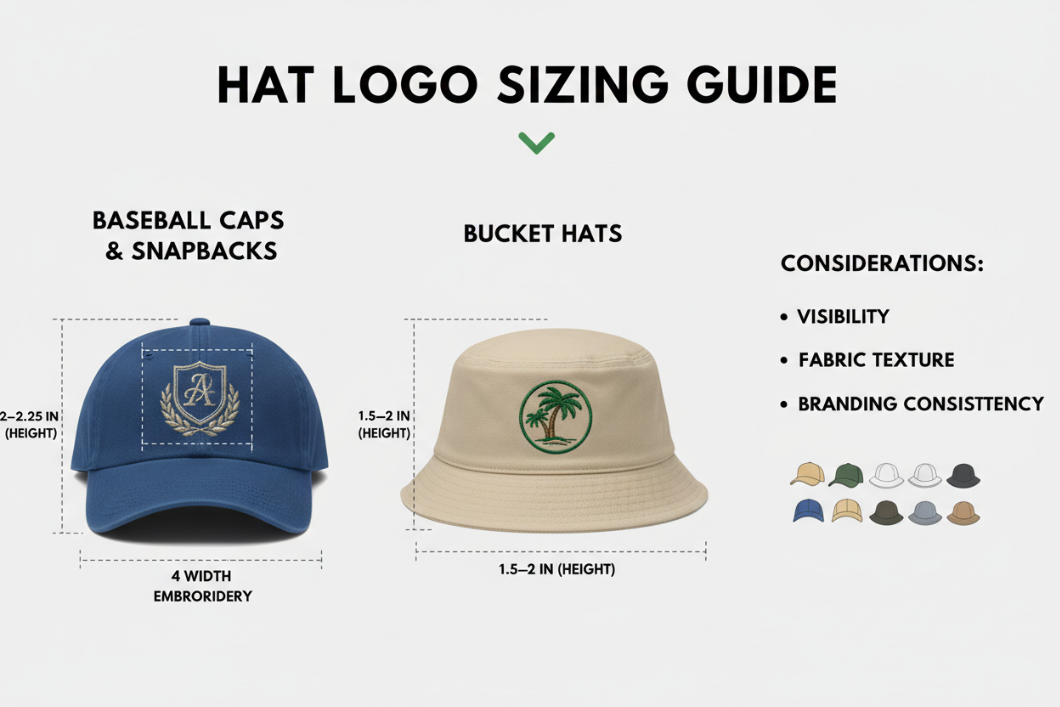 hat logo sizing guide