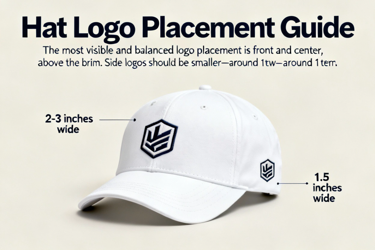 hat logo placement guide