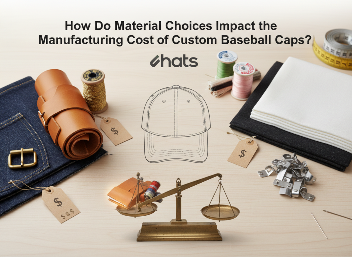 How Do Material Choices Impact the Manufacturing Cost of Custom Baseball Caps?