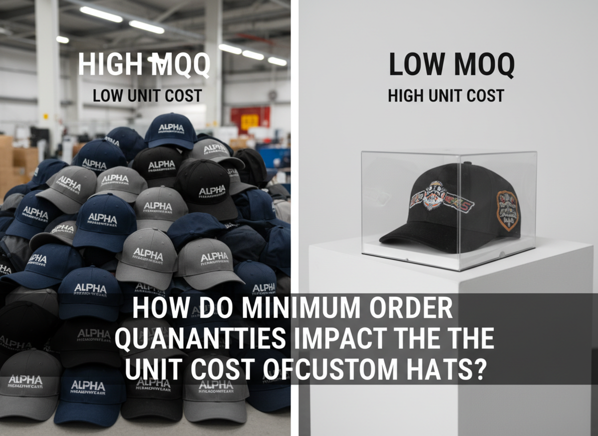 How Do Minimum Order Quantities Impact the Unit Cost of Custom Hats?