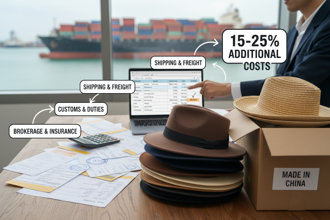 Hidden costs in international hat manufacturing