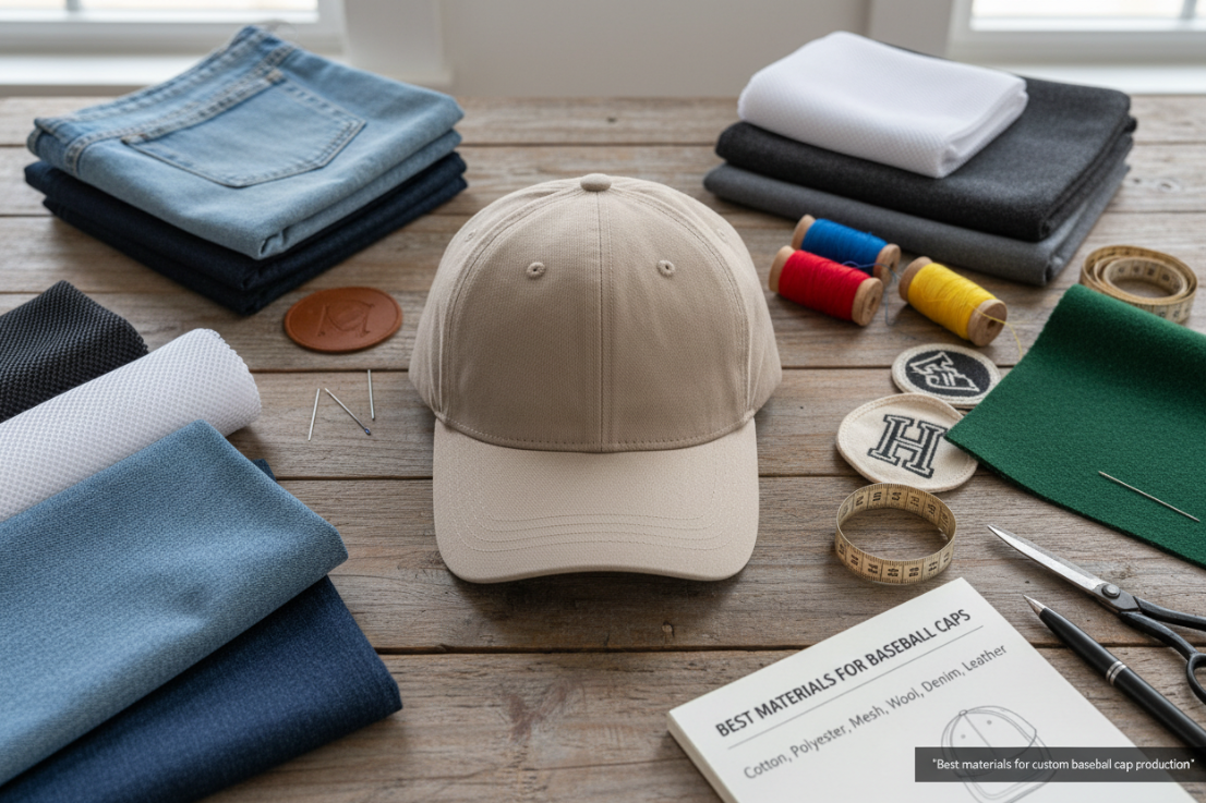 best materials for baseball caps manufacturing
