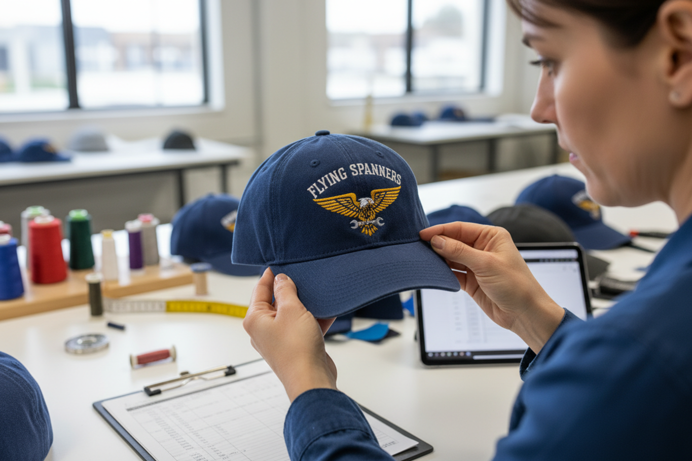 checking custom hat sample quality