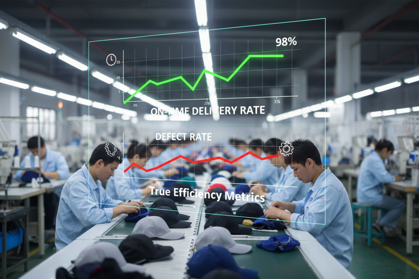 factory production lines headwear graph