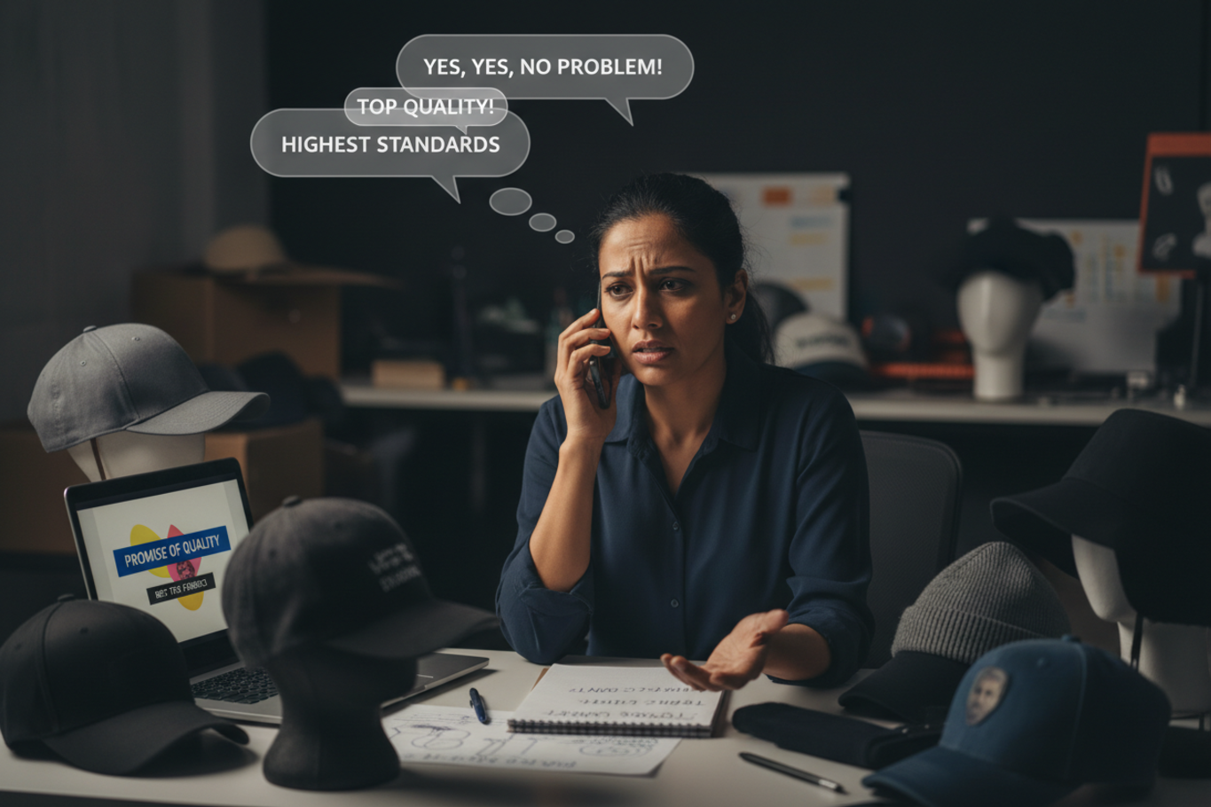 communicating with hat manufacturer