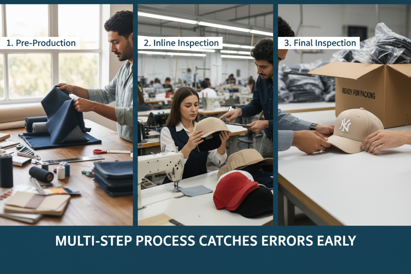 Production Quality Checks quality checks during hat production process