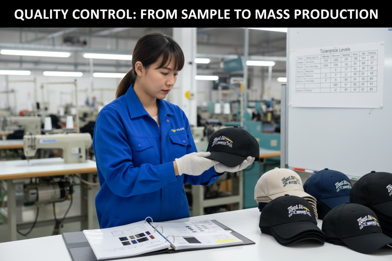 ensure mass production matches custom hat sample quality
