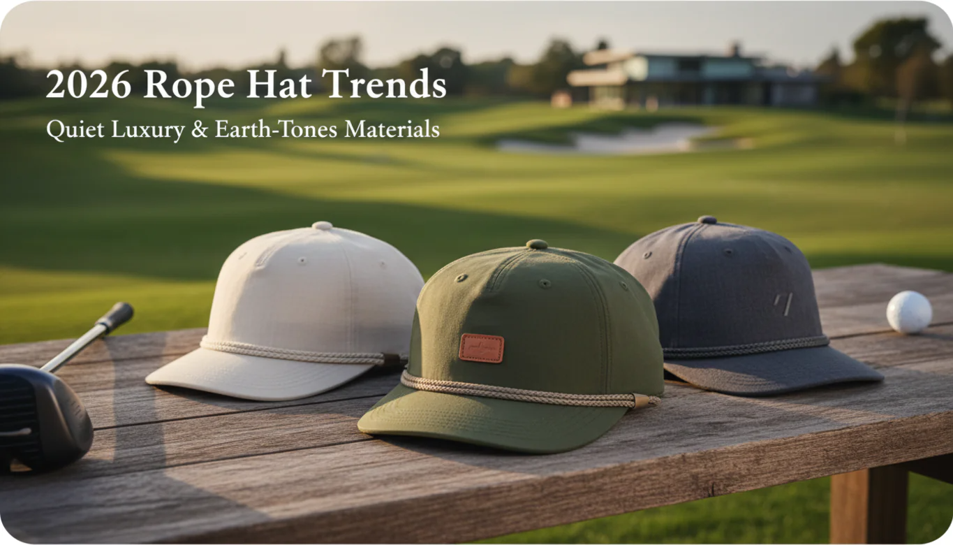 2026 rope hat trends showcasing quiet luxury and earth-toned performance materials