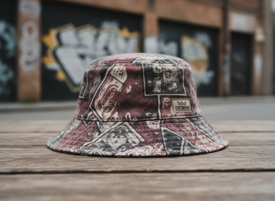 Custom bucket hat with print design