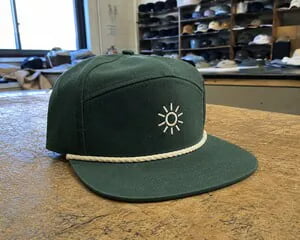 5 Panel Flat Bill Rope Hat