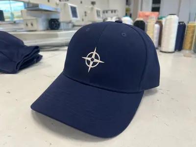Custom embroidered baseball cap made by Anthea for brand merchandise