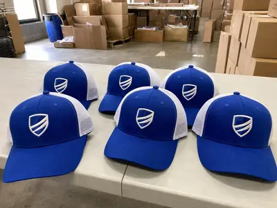 Event and team custom hats with logo embroidery and woven patch